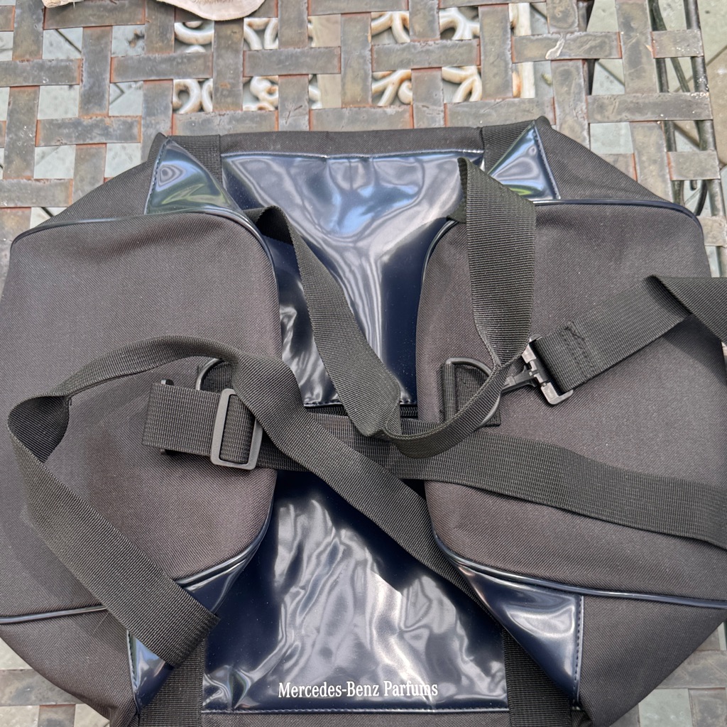 Mercedes-Benz Parfums Black Canvas Double Handles Duffel Bag
